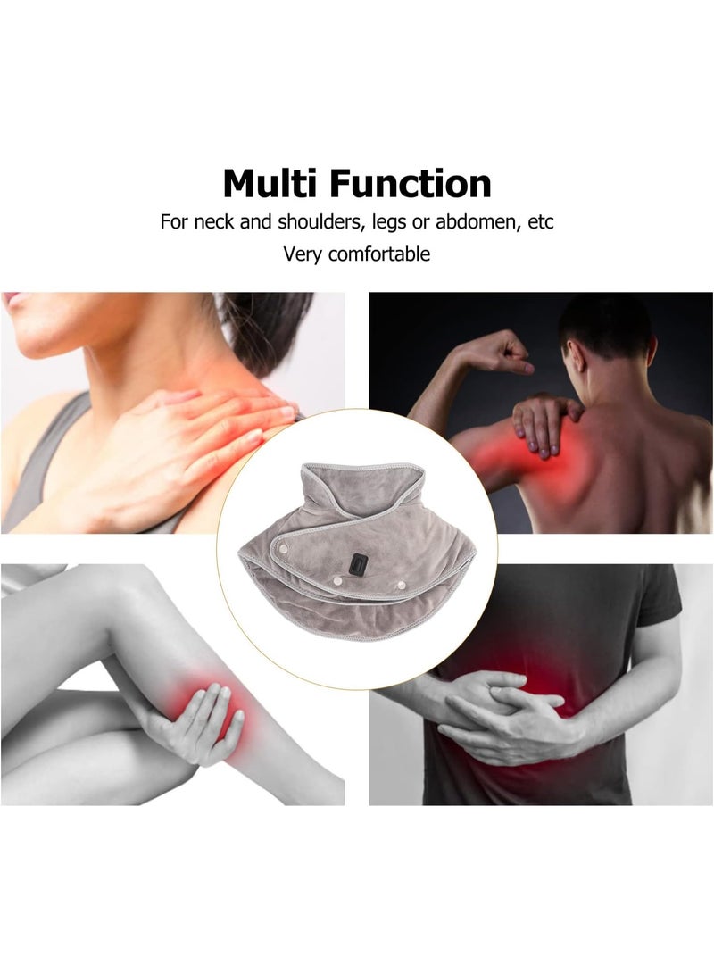 وسادة حرارية كهربائية كبيرة للرقبة والأكتاف والظهر - 3 مستويات حرارة قابلة للتعديل وتصميم مريح لتخفيف الإجهاد والاسترخاء الشامل للجسم - Image 4